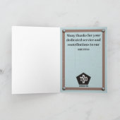 Faux studs universele werknemer jubileumkaart kaart (Binnen)