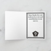 Faux studs universele werknemer jubileumkaart kaart (Binnen)