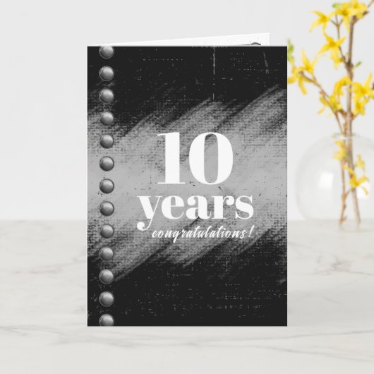 Faux studs universele werknemer jubileumkaart kaart (Gele Bloem)