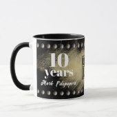 Faux studs werknemersjubileumherkenning mok (Links)