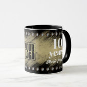 Faux studs werknemersjubileumherkenning mok (Voorkant rechts)