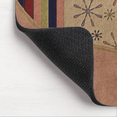 Faux Suede Flower Design Mousepad Muismat (Hoek)