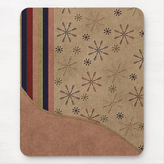 Faux Suede Flower Design Mousepad Muismat (Voorkant)