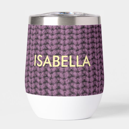 Faux Sweater Knit Custom Name & Monogram (Voorkant)