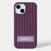 Faux Sweater Knit Custom Name Phone Cover (Achterkant)