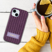 Faux Sweater Knit Custom Name Phone Cover