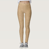 Faux Tan Cork Pattern Leggings (Voorkant)