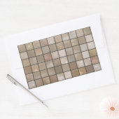 Faux Tan Floor Tegel Afbeelding Rechthoekige Sticker (Envelop)