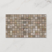 Faux Tan Floor Tegel Afbeelding Visitekaartje (Achterkant)