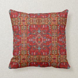 Faux tapijt: Printersectie van Oriental Rug herhal Kussen