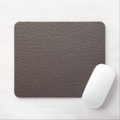 Faux Taupe Leather Custom Monogrammed Initialen Muismat (Met muis)