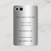 Faux-telefoon ziet er metaal uit visitekaartje (Achterkant)