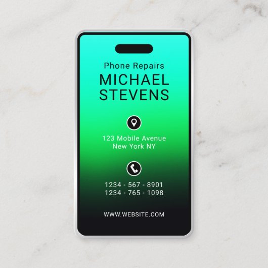 Faux telefoon ziet er Visitekaartje uit (Voorkant)