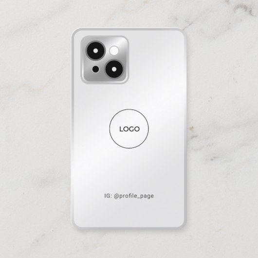 Faux telefoon ziet er Visitekaartje uit (Achterkant)