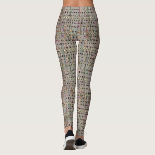 faux texture with dots pattern leggings (Achterkant)