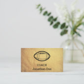 Faux Textured Gold Football Coach Visitekaartje (Staand voorkant)
