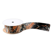 Faux Tiger Pattern Print Ribbon Satijnen Lint (Spoel)