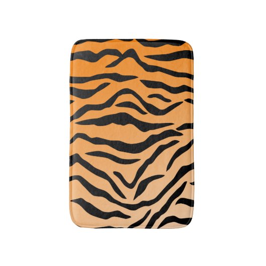 Faux Tiger Print Badmat (Voorkant Verticaal)