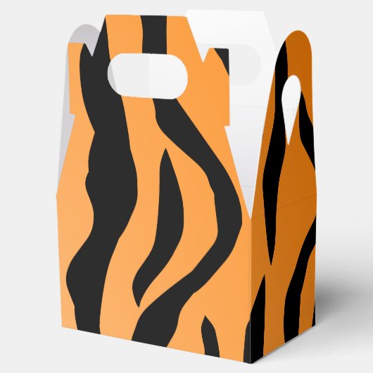 Faux Tiger Print Bedankdoosjes (Geopend)