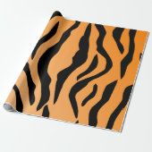 Faux Tiger Print Cadeaupapier (Uitgerold)
