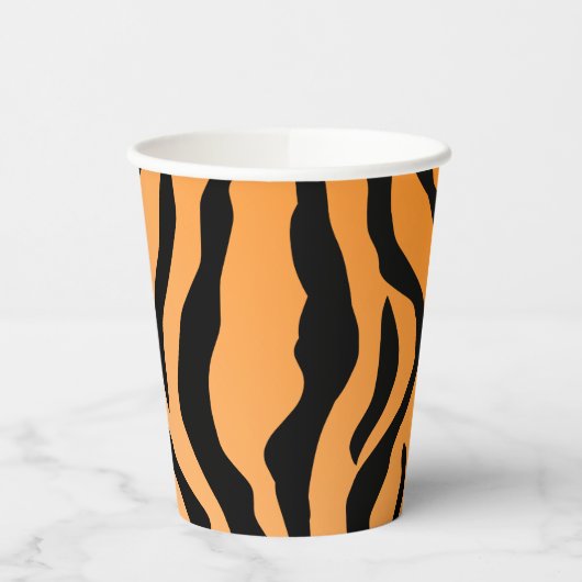 Faux Tiger Print Paper Cup Papieren Bekers (Links)