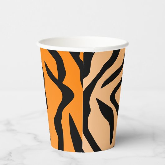 Faux Tiger Print Paper Cup Papieren Bekers (Rechts)