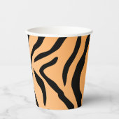 Faux Tiger Print Paper Cup Papieren Bekers (Voorkant)