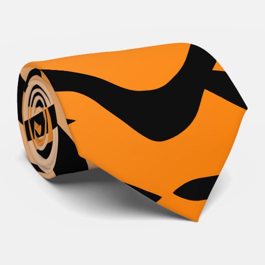 Faux Tiger Print Stropdas (Opgerold)