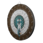 Faux Tooled Leather & Native American Beadwork Dartbord (Voorkant Rechts)