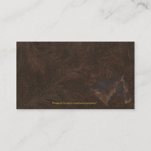 Faux Tooled Leather Wrangler, stijl XII Visitekaartje