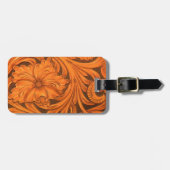 Faux Tooled lether Horse Saddle Bagagelabel (Voorkant horizontaal)