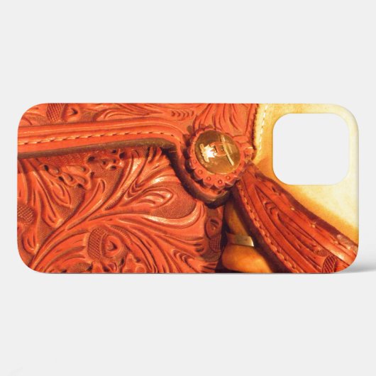 Faux Tooled lether Horse Saddle Case-Mate iPhone Case (Achterkant (horizontaal))
