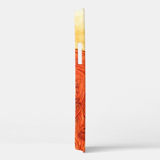 Faux Tooled lether Horse Saddle Case-Mate iPhone Case (Achterkant / Rechts)