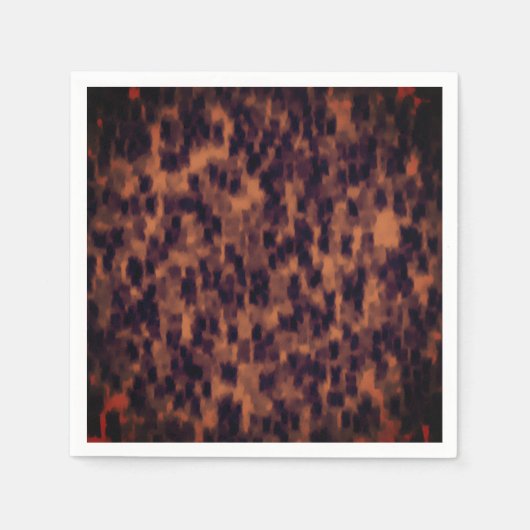 Faux Tortoise Shell Animal Print Pattern Party Servet (Voorkant)
