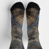 Faux TortoiseShell Fotografisch Grijs en Bruin Sokken (Top)
