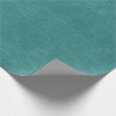 Faux Turquoise Leather Texture Cadeaupapier (Hoek)