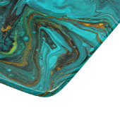 Faux Turquoise Marble met Gold Flecks Snijplank (Hoek)