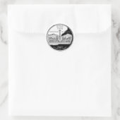 Faux Utah State Quarter Ronde Sticker (Tas)