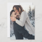 Faux Vellum Effect | 2 Sided Foto | Weddenschap Kaart (Achterkant)