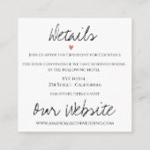 Faux Vellum Effect Foto Moderne bruiloft details Informatiekaartje (Achterkant)