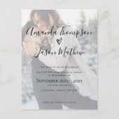 Faux Vellum Effect Foto Weddenschap Uitnodiging Briefkaart (Voorkant)