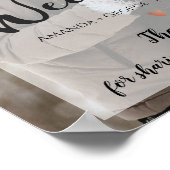 Faux Vellum Effect Foto Weddenschap Welkomstteken Poster (Hoek)