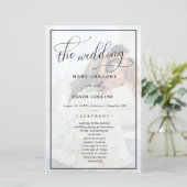 Faux Vellum Effect Overlay Photo Wedding Ceremony (Staand voorkant)