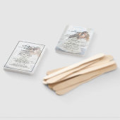 Faux Vellum Effect Overlay Photo Wedding Programme Handwaaier (Niet-gemonteerd)