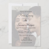 Faux Vellum Effect Rainbow LGBTQ Wedding Invite Kaart (Voorkant)