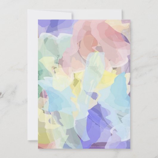 Faux Vellum Effect Rainbow LGBTQ Wedding Invite Kaart (Achterkant)