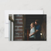 Faux Vellum Effect Two Foto Elegant Wedding RSVP Kaartje (Achterkant)