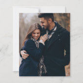 Faux Vellum Effect Two Photo Wedding Save the Date (Achterkant)