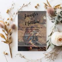 Faux Vellum Photo Overlay Custom Wedding