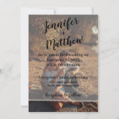 Faux Vellum Photo Overlay Custom Wedding Kaart (Voorkant)